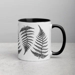 11oz Fern Leaf Pattern Ceramic Mug