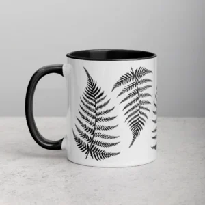 11oz Fern Leaf Pattern Ceramic Mug