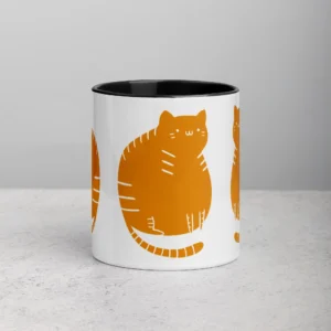 11oz Plump Orange Tabby Cat Ceramic Mug