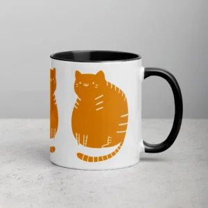 11oz Plump Orange Tabby Cat Ceramic Mug