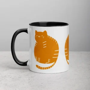 11oz Plump Orange Tabby Cat Ceramic Mug