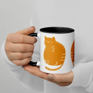 11oz Plump Orange Tabby Cat Ceramic Mug