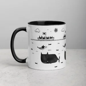 11oz Sailing Cats and Whale Ceramic Mug