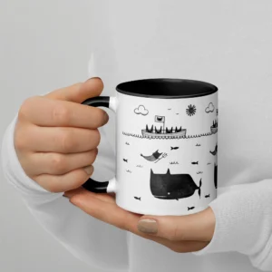11oz Sailing Cats and Whale Ceramic Mug