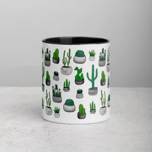 11oz Various Cactus Plants Pattern Ceramic Mug