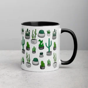 11oz Various Cactus Plants Pattern Ceramic Mug